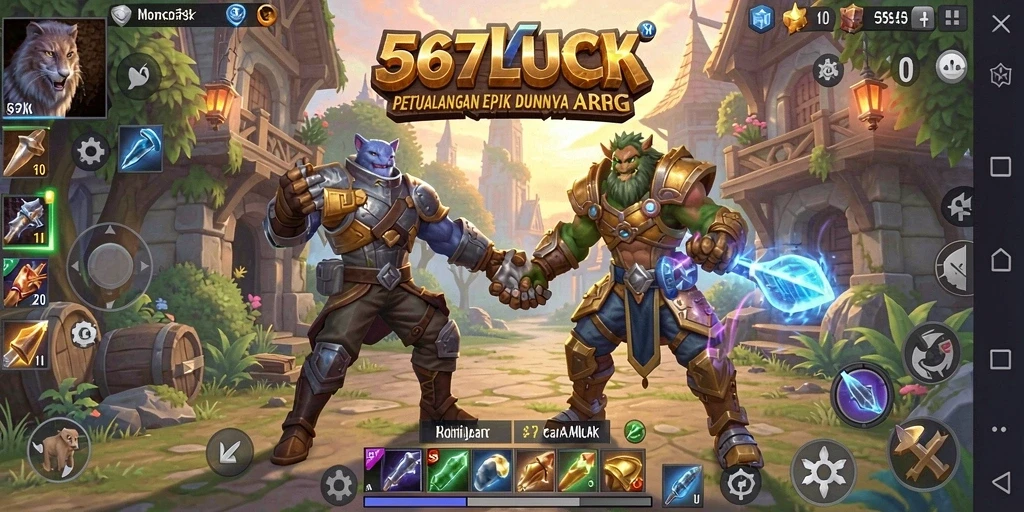 Tangkapan layar gameplay <strong>567LUCK</strong> yang menampilkan pertempuran seru.