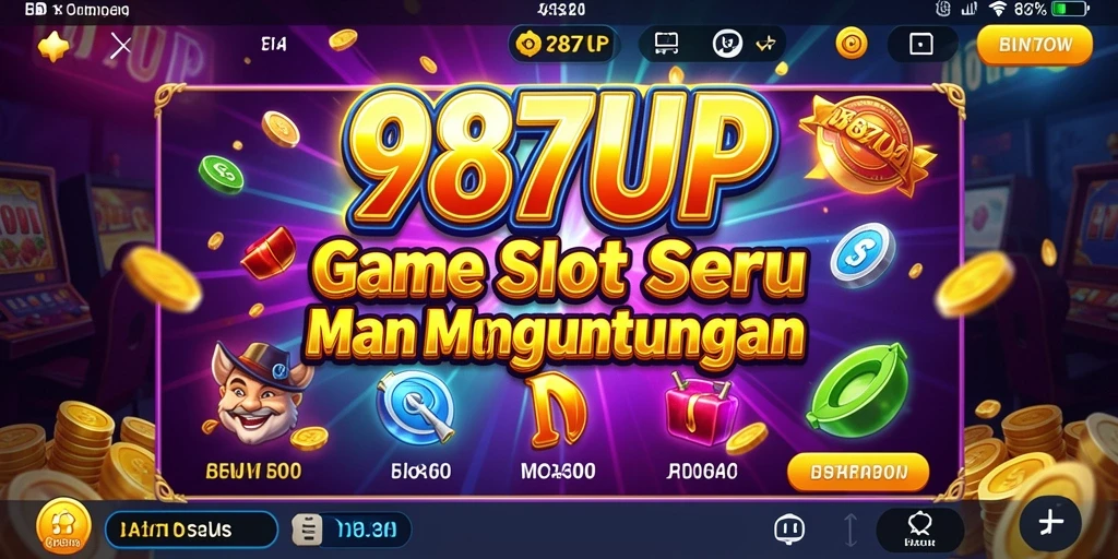 Tampilan gameplay <strong>987UP</strong> dengan tema Slot yang menarik dan penuh warna.