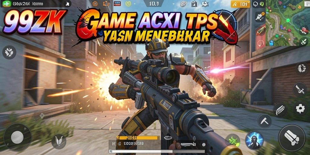 Screenshot gameplay 99ZK yang menunjukkan aksi menegangkan TPS.