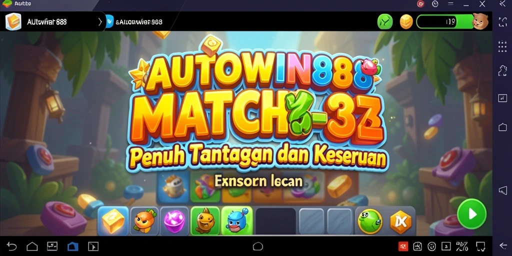 Tampilan menarik dari gameplay AUTOWIN88 dengan berbagai objek untuk dicocokkan.