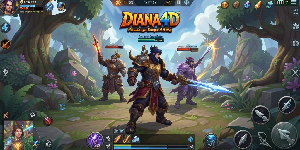 Tampilan gameplay DIANA4D yang mendebarkan dalam petualangan ARPG.
