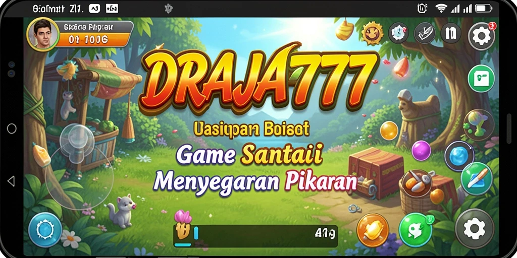 Tampilan gameplay DRAJA777 yang penuh warna dan menyenangkan.
