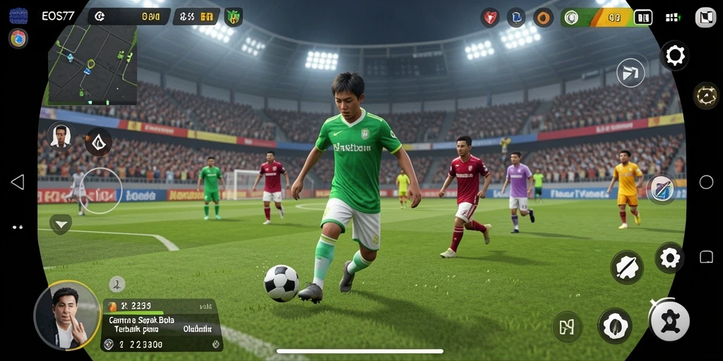 Gameplay intens di lapangan sepak bola EOS77 yang seru.