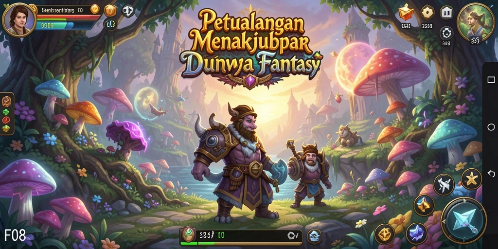 Tampilan menakjubkan dari gameplay RPG F08 yang penuh petualangan.