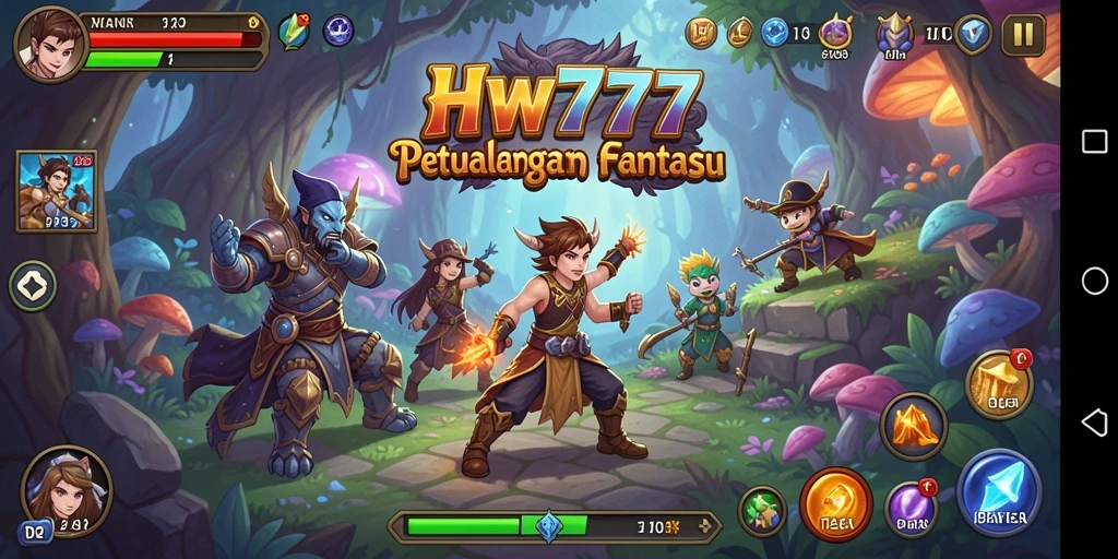 Screenshot HW777 menunjukkan aksi seru dalam menjelajahi dunia petualangan.