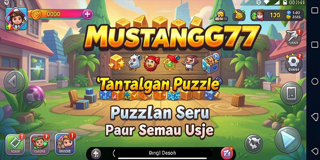 Screenshot gameplay MUSTANG77 menampilkan tantangan Puzzle yang seru.