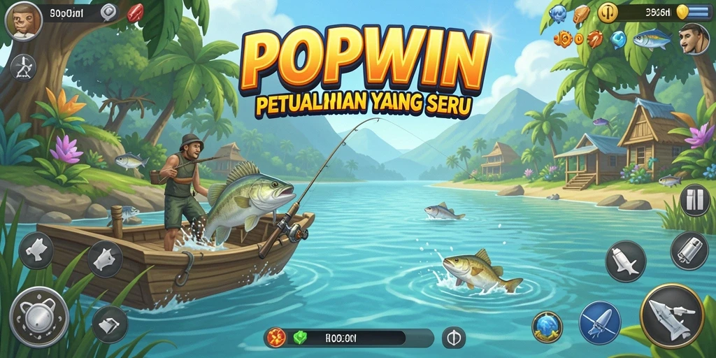 Tangkapan ikan yang menakjubkan dalam gameplay POPWIN.