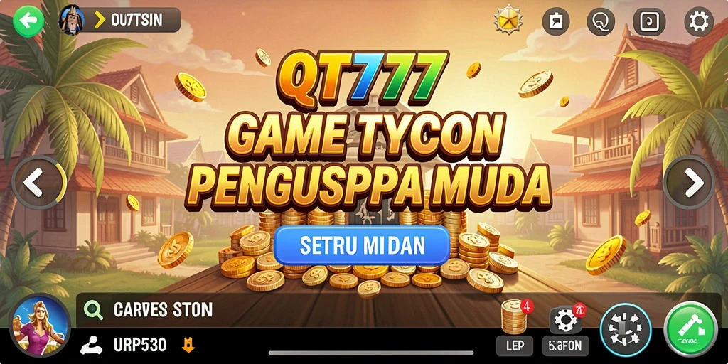 Gameplay QT777 menampilkan strategi pengelolaan bisnis yang menarik.