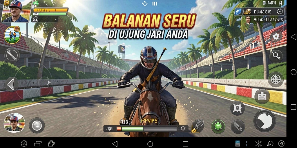 Tampilan gameplay RPVIP5 yang memikat dengan balapan penuh aksi.