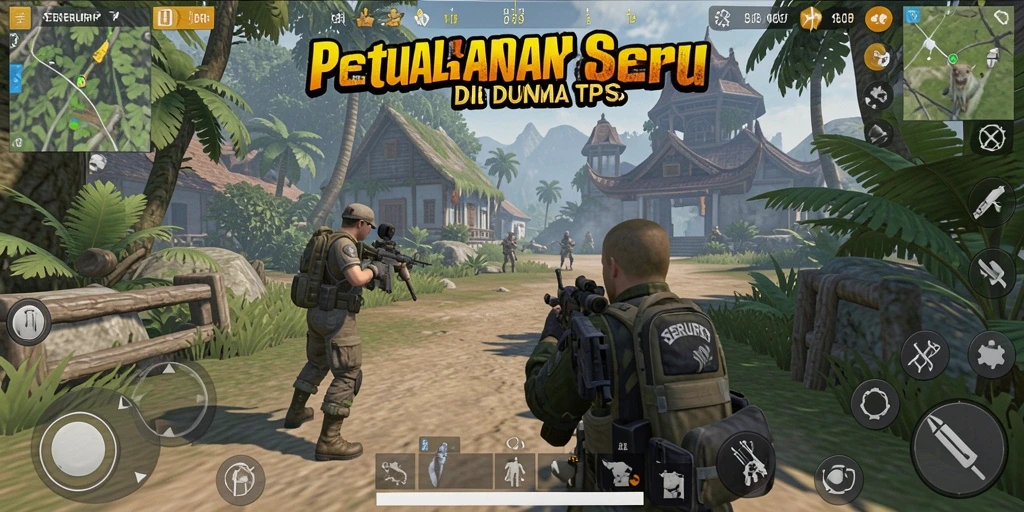 Screenshot SERURP menampilkan aksi intens di medan perang.