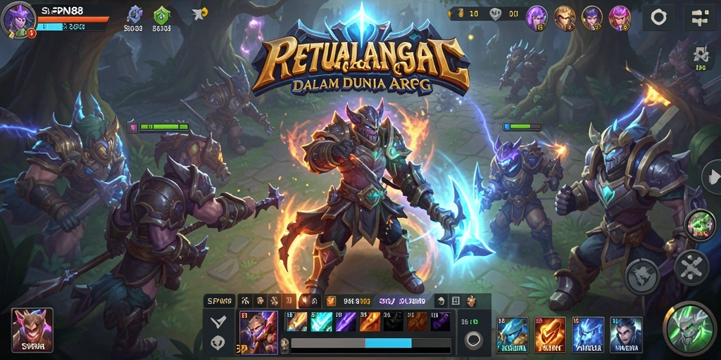 Tangkapan layar menunjukkan aksi seru dalam permainan ARPG SPN88.