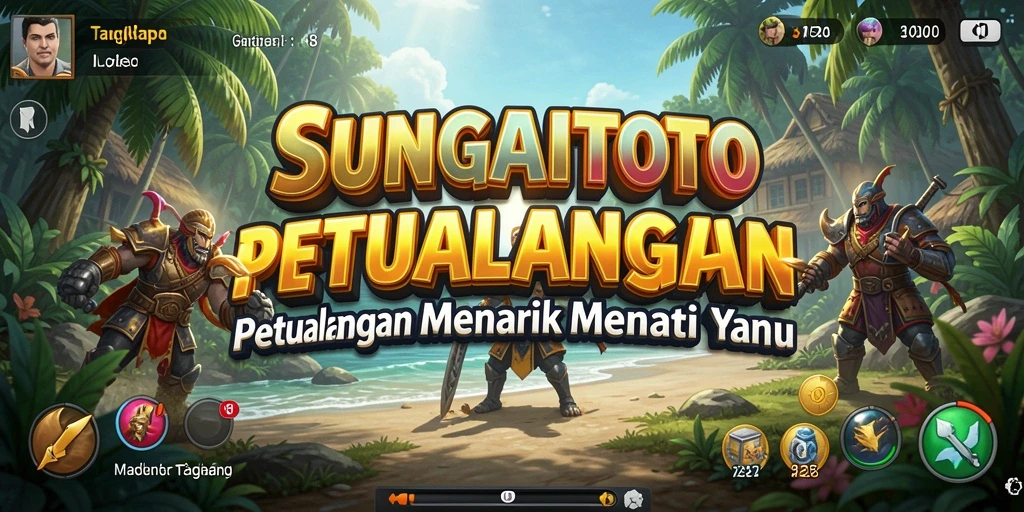 Tangkapan layar SUNGAITOTO menampilkan gameplay penuh aksi dan petualangan.