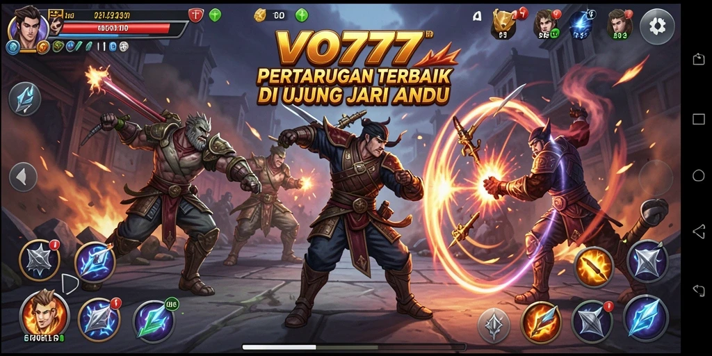 Tangkapan layar VO777 menampilkan aksi pertarungan yang mendebarkan.